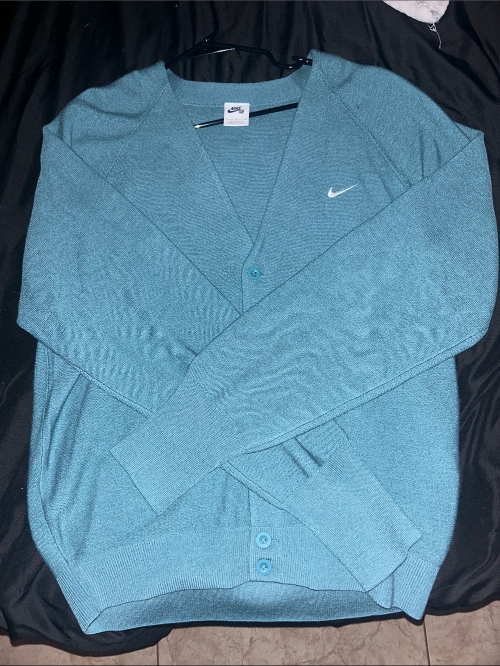 Nike teal cardigan sweater